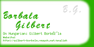 borbala gilbert business card